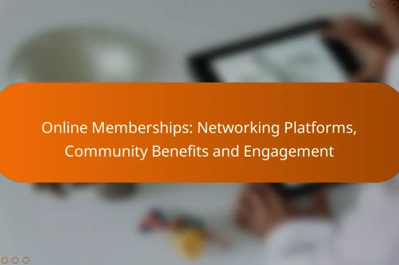Online Memberships: Networking Platforms, Community Benefits and Engagement