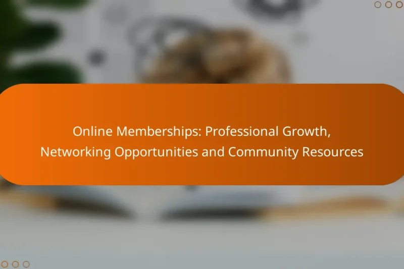 Online Memberships: Professional Growth, Networking Opportunities and Community Resources